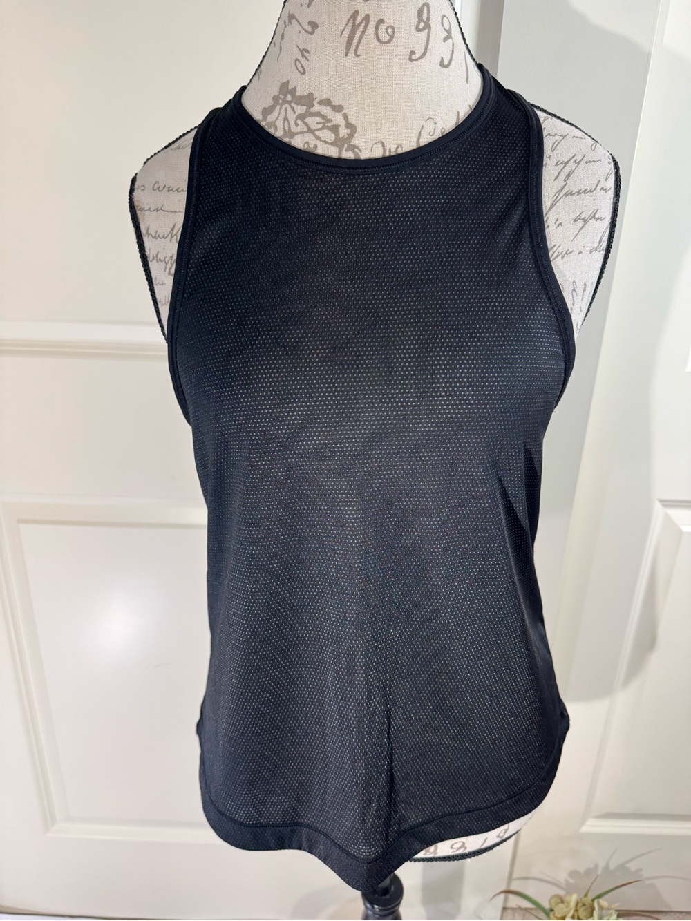 lululemon athletica Black Racerback Mesh Tank 6